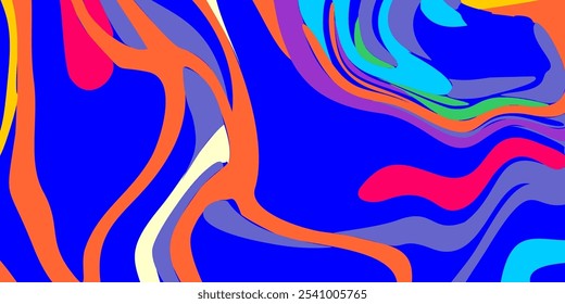 Abstract liquid-shaped colorful background. Suitable for banners, fabrics, and interior.