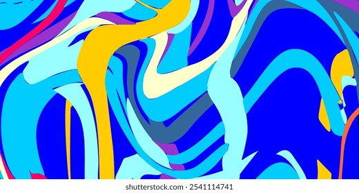 Fundo colorido abstrato em forma de líquido. Adequado para banners, tecidos e interior.