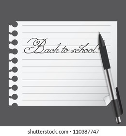 abstract list blanc with pen vector illustration