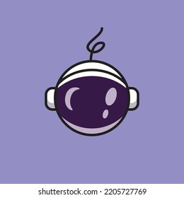 abstract little astronaut helmet logo icon. simple design little astronaut helmet vector. great for kids education logo icon.