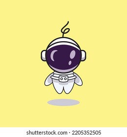 abstract little astronaut logo icon. vector little astronaut simple design. great for kids education logo icon.