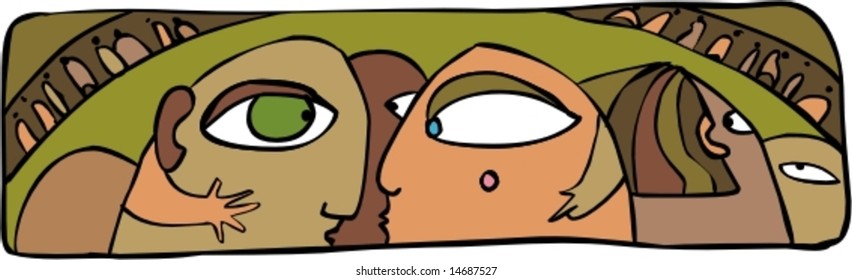 Abstract little men talk