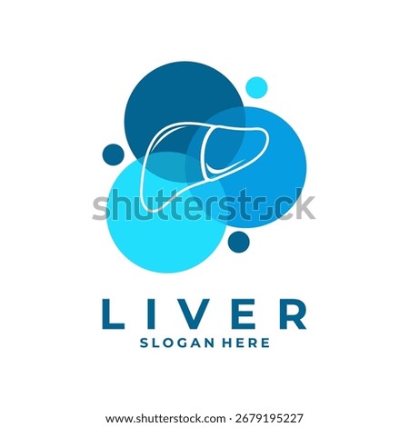 Abstract liver flat logo design vector template