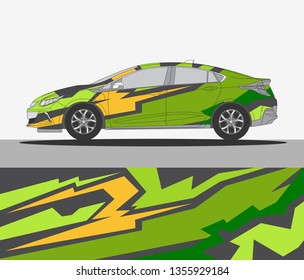 Abstract Livery Vehicle Vinyl Branding Background Stock Vector (Royalty