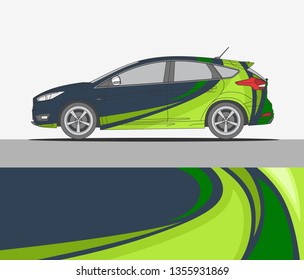abstract livery for vehicle vinyl branding background. 