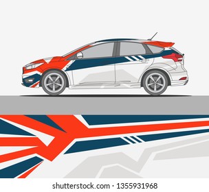 abstract livery for vehicle vinyl branding background. 