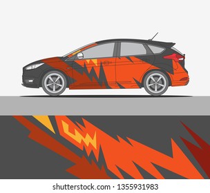 abstract livery for vehicle vinyl branding background. 