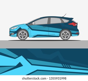 abstract livery for vehicle vinyl branding background. 