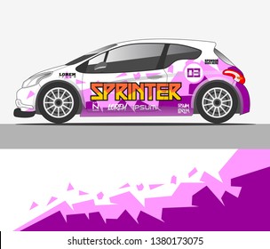 Abstract livery for vehicle vinyl branding background