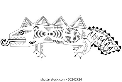 Abstract lizard