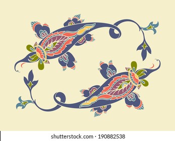 Abstract lizard. Vector illustration