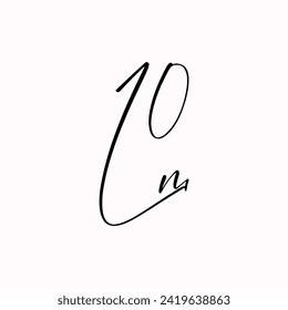 Abstract Lm 10 logo design vectore