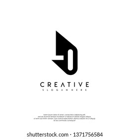 abstract LO logo letter in shadow shape design concept