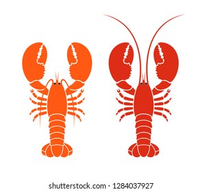 Abstract lobster. Isolated lobster on white background