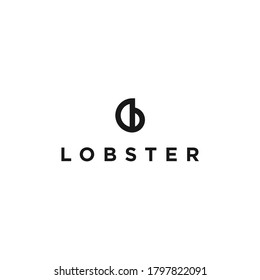 abstract lobster logo. lobster icon