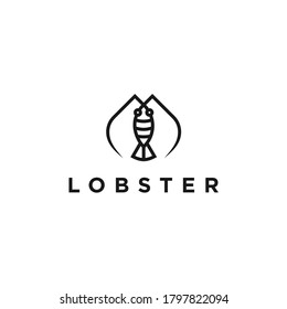 abstract lobster logo. lobster icon