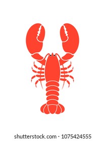 Abstract lobster logo. Isolated lobster on white background




