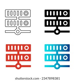 Abstract Local Server Silhouette Illustration, can be used for business designs, presentation designs or any suitable designs.