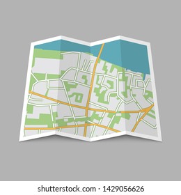 Abstract Location City Map Paper Map Stock Vector (Royalty Free ...