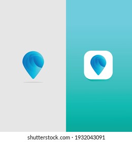 Abstract location Logotype . Suitable for trademarks, company logos, and others. Vector Illustration