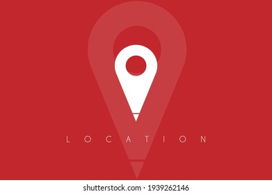 Abstract Location Navigation art logo. Creative Map Pointer art