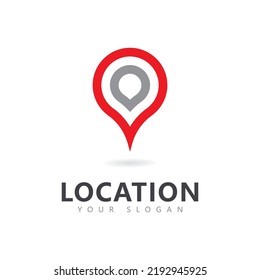 Diseño del icono del logotipo del pin de ubicación abstracta