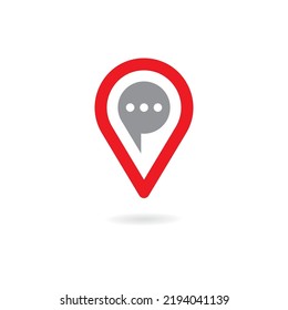 Abstract location pin logo icon design