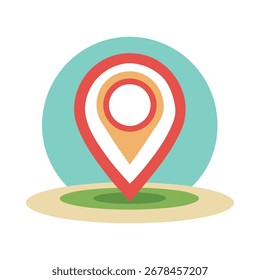 Abstract location pink vector icon. gps locations logo symbol. flat style map