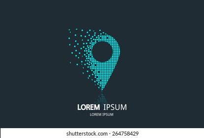 Abstract locations logo. Vector logotype design.