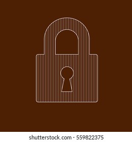 Abstract lock for doors. Electronic chip lock. Vector illustration.