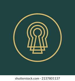 Diseño del icono del logotipo de la cerradura de bloqueo abstracto, símbolo de protección de seguridad