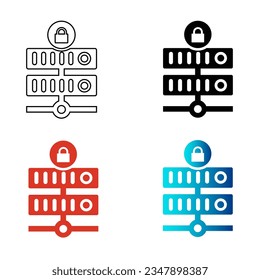 Abstract Lock Server Silhouette Illustration, can be used for business designs, presentation designs or any suitable designs.