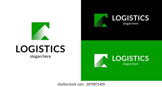 Abstract logistics logo. Vector illustration.