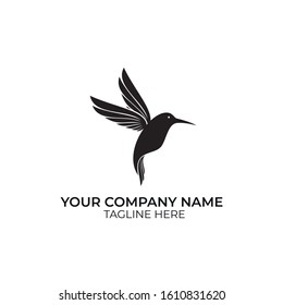 Abstract Logo About Black Hummingbird