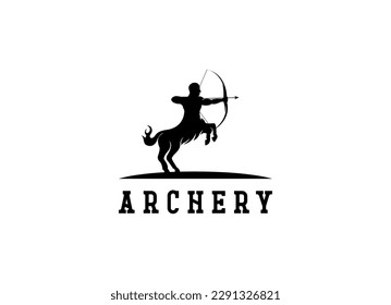 Abstract logo archery, finansial and sport symbol