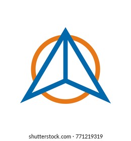 Abstract A  logo, abstract arrow logo initial letter design template vector illustration