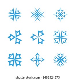 abstract logo with an arrow shape
