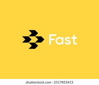 Abstract logo from arrows logo. Universal express delivery cargo shipping vector symbol. Creative fish aquarium seafood sign.