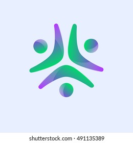 Abstract logo association. Design vector element. You can use in the media, mobile, public groups, alliances,kids, environmental, mutual aid associations and other social welfare agencies.
