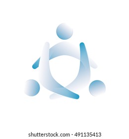 Abstract logo an association. Design vector element. You can use in the media, mobile, public groups, alliances,kids, environmental, mutual aid associations and other social welfare agencies.