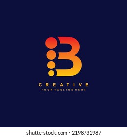 logo abstracto B con un concepto de círculo elegante de lujo. letra B del logotipo. icono B. adecuado para logotipos de empresas, negocios, marketing de productos, etc.