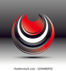 Abstract logo background advertising vector shiny colorful line red black white