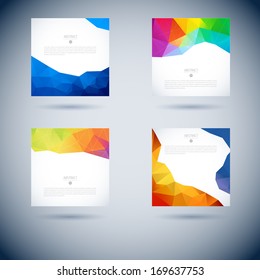 abstract logo background set colour trendy digital patterns printing 3d set of abstract 3d geometrical multicolor vector background abstract logo background set colour trendy digital patterns printing