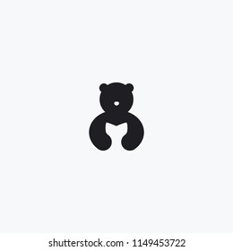 abstract logo of A bear read a book