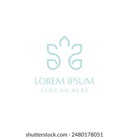 Abstract logo for beauty in lineart style