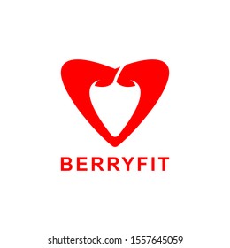 Abstract Logo. Berry Fit Logo Design on White Background