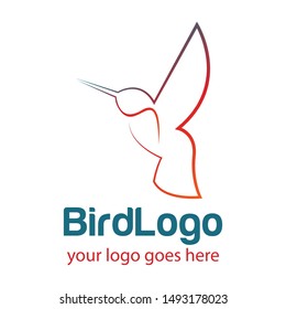 Abstract Logo bird illustration vector template.