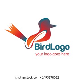Abstract Logo bird illustration vector template.