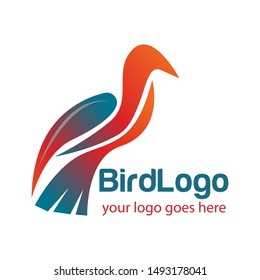 Abstract Logo bird illustration vector template.