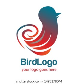 Abstract Logo bird illustration vector template.
